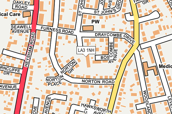 LA3 1NH map - OS OpenMap – Local (Ordnance Survey)