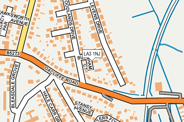 LA3 1NJ map - OS OpenMap – Local (Ordnance Survey)