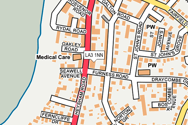 LA3 1NN map - OS OpenMap – Local (Ordnance Survey)