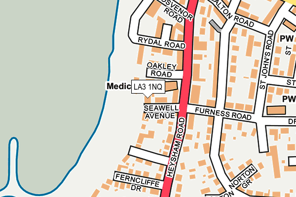 LA3 1NQ map - OS OpenMap – Local (Ordnance Survey)