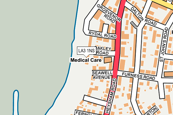 LA3 1NS map - OS OpenMap – Local (Ordnance Survey)