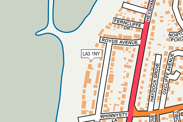 LA3 1NY map - OS OpenMap – Local (Ordnance Survey)
