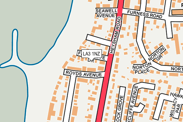 LA3 1NZ map - OS OpenMap – Local (Ordnance Survey)