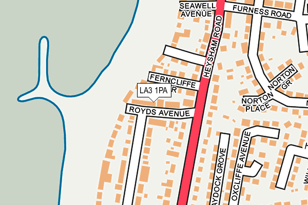 LA3 1PA map - OS OpenMap – Local (Ordnance Survey)