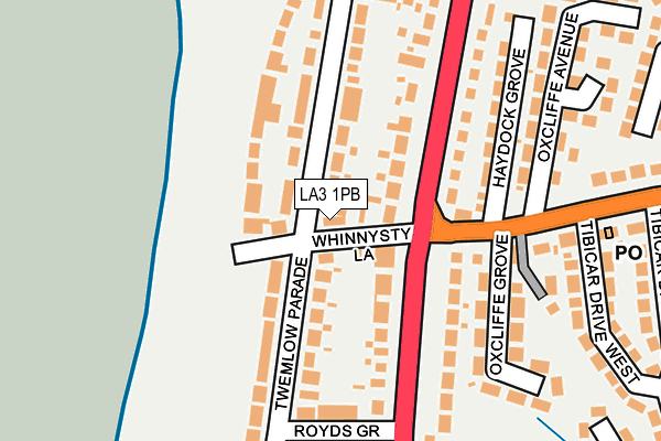 LA3 1PB map - OS OpenMap – Local (Ordnance Survey)
