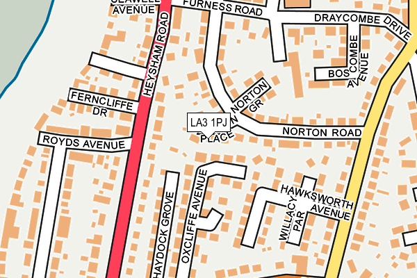 LA3 1PJ map - OS OpenMap – Local (Ordnance Survey)