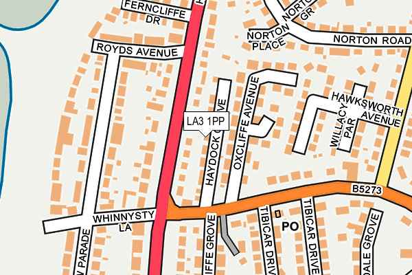 LA3 1PP map - OS OpenMap – Local (Ordnance Survey)
