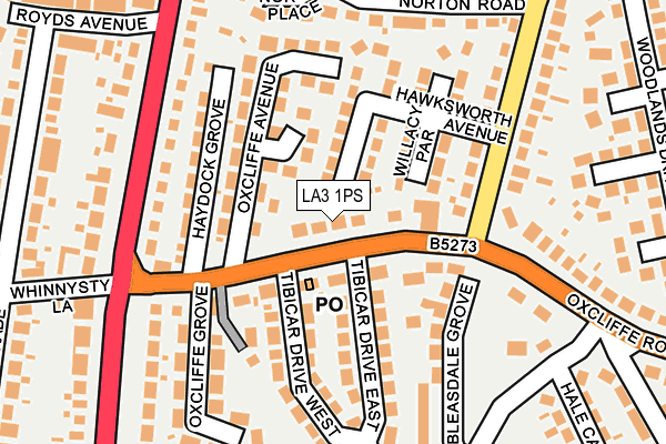 LA3 1PS map - OS OpenMap – Local (Ordnance Survey)