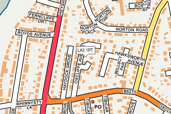 LA3 1PT map - OS OpenMap – Local (Ordnance Survey)