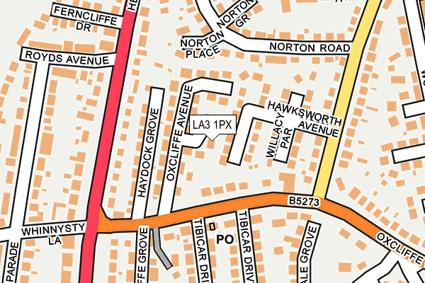 LA3 1PX map - OS OpenMap – Local (Ordnance Survey)