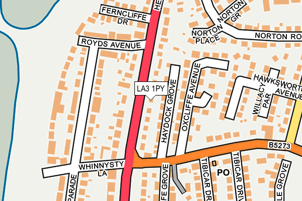 LA3 1PY map - OS OpenMap – Local (Ordnance Survey)