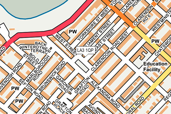 LA3 1QP map - OS OpenMap – Local (Ordnance Survey)