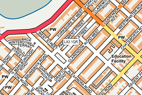 LA3 1QR map - OS OpenMap – Local (Ordnance Survey)