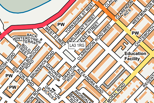 LA3 1RG map - OS OpenMap – Local (Ordnance Survey)