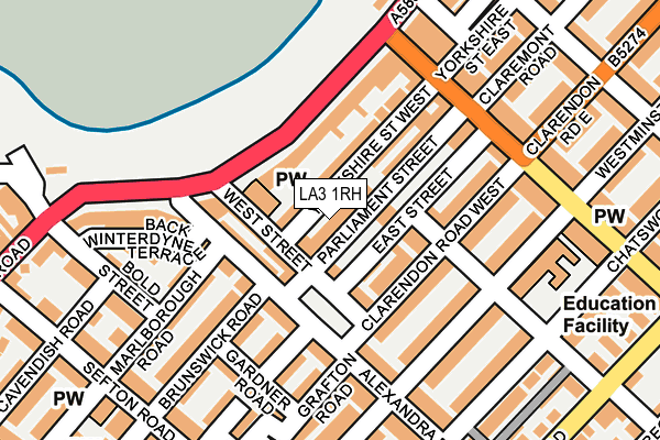 LA3 1RH map - OS OpenMap – Local (Ordnance Survey)