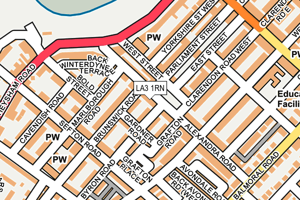 LA3 1RN map - OS OpenMap – Local (Ordnance Survey)