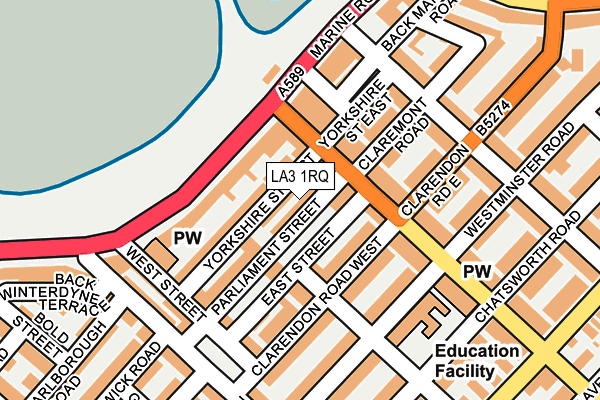 LA3 1RQ map - OS OpenMap – Local (Ordnance Survey)