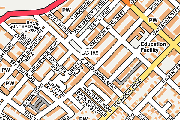 LA3 1RS map - OS OpenMap – Local (Ordnance Survey)