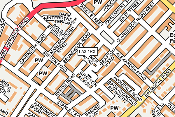 LA3 1RX map - OS OpenMap – Local (Ordnance Survey)