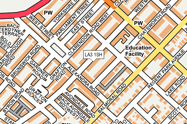 LA3 1SH map - OS OpenMap – Local (Ordnance Survey)