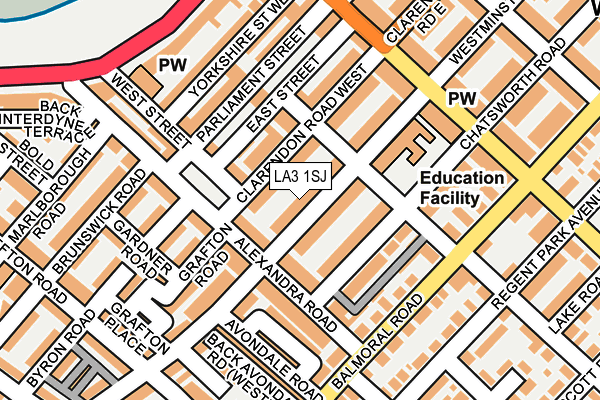 LA3 1SJ map - OS OpenMap – Local (Ordnance Survey)
