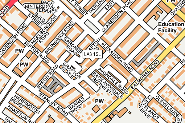 LA3 1SL map - OS OpenMap – Local (Ordnance Survey)