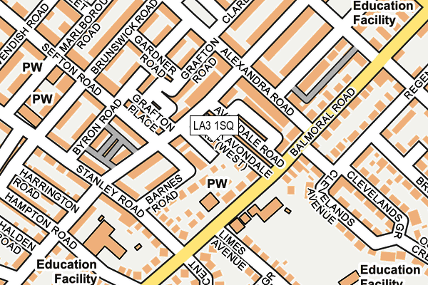 LA3 1SQ map - OS OpenMap – Local (Ordnance Survey)