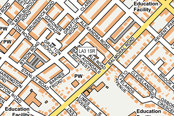 LA3 1SR map - OS OpenMap – Local (Ordnance Survey)