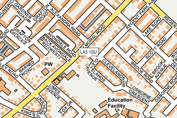 LA3 1SU map - OS OpenMap – Local (Ordnance Survey)