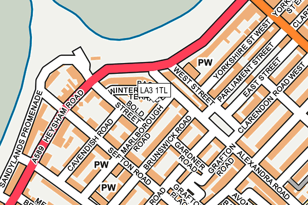 LA3 1TL map - OS OpenMap – Local (Ordnance Survey)