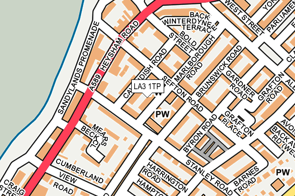 LA3 1TP map - OS OpenMap – Local (Ordnance Survey)
