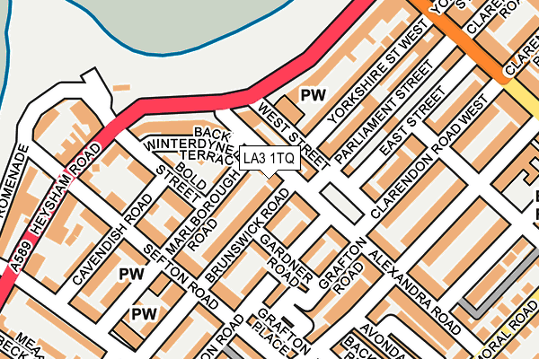 LA3 1TQ map - OS OpenMap – Local (Ordnance Survey)