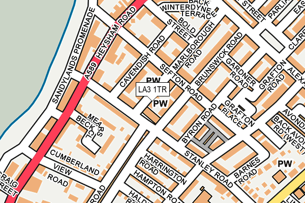 LA3 1TR map - OS OpenMap – Local (Ordnance Survey)