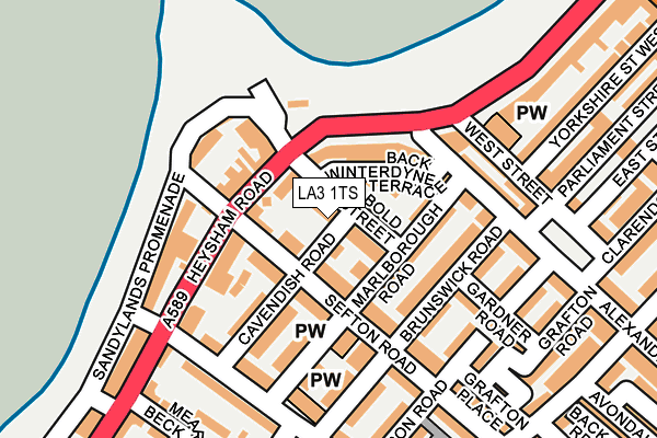 LA3 1TS map - OS OpenMap – Local (Ordnance Survey)