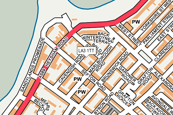 LA3 1TT map - OS OpenMap – Local (Ordnance Survey)