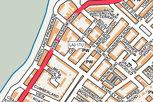 LA3 1TU map - OS OpenMap – Local (Ordnance Survey)