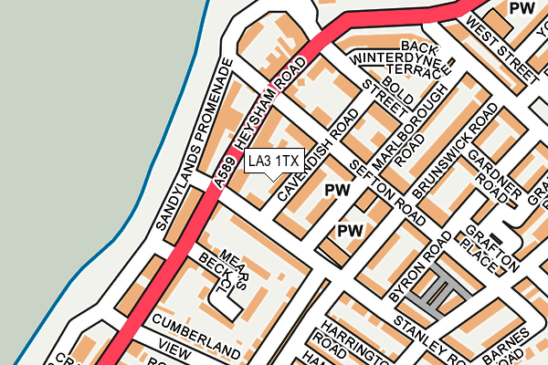 LA3 1TX map - OS OpenMap – Local (Ordnance Survey)