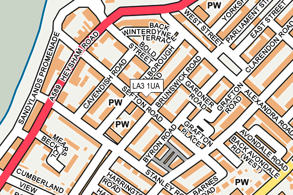 LA3 1UA map - OS OpenMap – Local (Ordnance Survey)