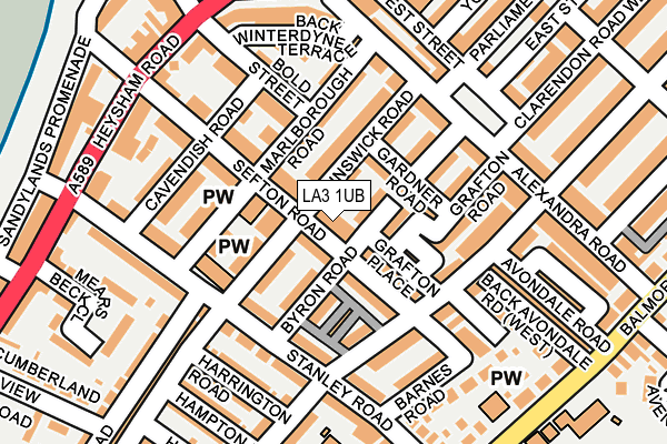 LA3 1UB map - OS OpenMap – Local (Ordnance Survey)