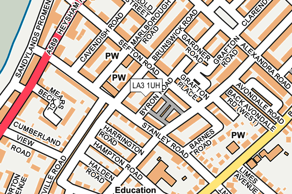 LA3 1UH map - OS OpenMap – Local (Ordnance Survey)