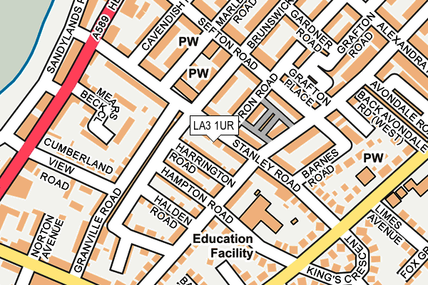 LA3 1UR map - OS OpenMap – Local (Ordnance Survey)