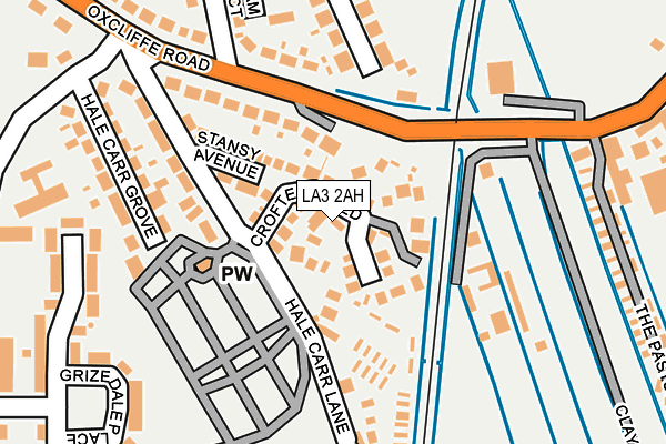 LA3 2AH map - OS OpenMap – Local (Ordnance Survey)