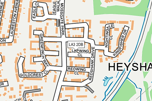 LA3 2DB map - OS OpenMap – Local (Ordnance Survey)