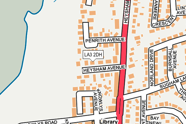 LA3 2DH map - OS OpenMap – Local (Ordnance Survey)