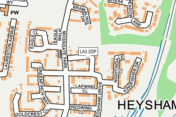 LA3 2DP map - OS OpenMap – Local (Ordnance Survey)