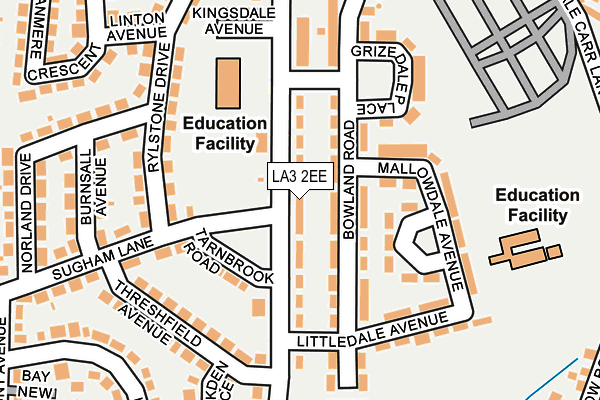 LA3 2EE map - OS OpenMap – Local (Ordnance Survey)