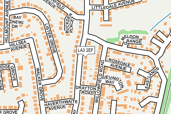 LA3 2EF map - OS OpenMap – Local (Ordnance Survey)