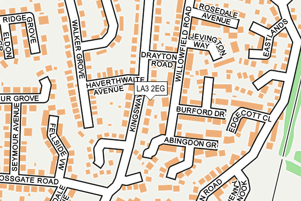 LA3 2EG map - OS OpenMap – Local (Ordnance Survey)