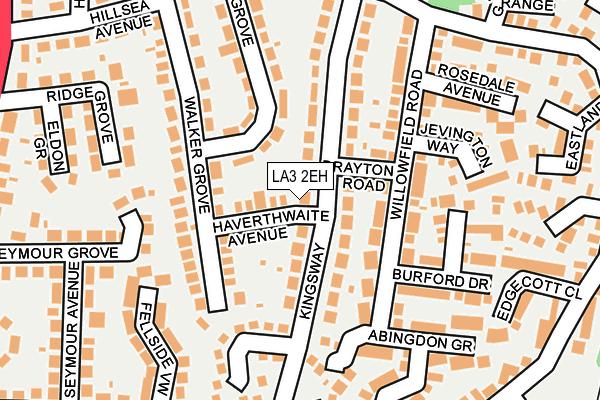 LA3 2EH map - OS OpenMap – Local (Ordnance Survey)