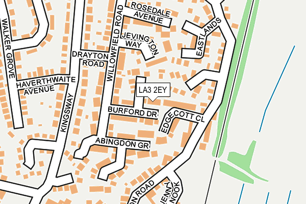 LA3 2EY map - OS OpenMap – Local (Ordnance Survey)